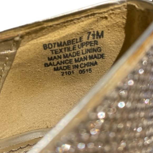 BANDOLINO Bling 3" Pumps Champagne Sparkle 7 1/2  Bandolino Shoes Wedding - Picture 11 of 13
